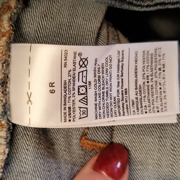 GAP Legging Jeans Sz 6/28 Dark/Medium Wash - Picture 7 of 8